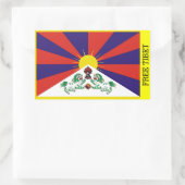 Rectangulaire Sticker Tibet libre (Sac)