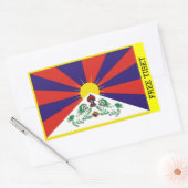 Rectangulaire Sticker Tibet libre (Enveloppe)