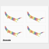 Rectangulaire Sticker Tie Dye River Otter (Feuille)