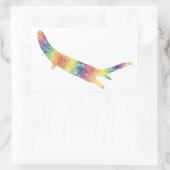 Rectangulaire Sticker Tie Dye River Otter (Sac)