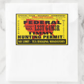 Rectangulaire Sticker Timmy Hunter (Sac)