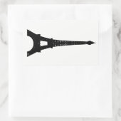 Rectangulaire Sticker Tour Eiffel noir & blanc (Sac)