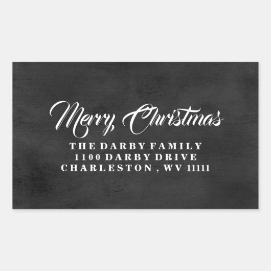 Rectangulaire Sticker traditionnel Joyeux tableau de bord Noël (Devant)