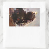 Rectangulaire Sticker Train Acier Cheval Vintage Locomotive Stat (Sac)