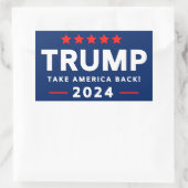 Rectangulaire Sticker Trump 2024 (Sac)