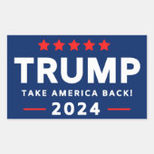 Rectangulaire Sticker Trump 2024 (Devant)