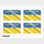Rectangulaire Sticker Ukraine drapeau ukrainien - Liberté (Feuille)