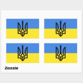 Rectangulaire Sticker Ukraine Manteau Ukrainien (Feuille)