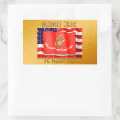 Rectangulaire Sticker USMC, US Marine Corps, Wooshy, Sempe (Sac)