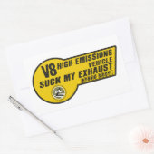 Rectangulaire Sticker V8 SUV (Jaune) 4 pack (Enveloppe)