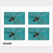 Rectangulaire Sticker Vie 2 Dragonflies (Feuille)