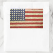 Rectangulaire Sticker vintage American Flag (Sac)