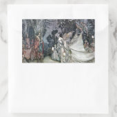 Rectangulaire Sticker vintage Arthur Rackham Titania et Oberon (Sac)