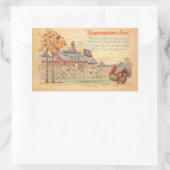 Rectangulaire Sticker Vintage de Thanksgiving Joys (Sac)