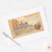 Rectangulaire Sticker Vintage de Thanksgiving Joys (Enveloppe)