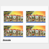 Rectangulaire Sticker vintage Florida (Feuille)