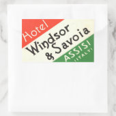 Rectangulaire Sticker vintage Hotel & Travel (Sac)