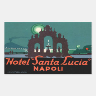 Rectangulaire Sticker vintage Hotel & Travel