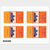 Rectangulaire Sticker vintage Hotel & Travel (Feuille)