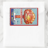 Rectangulaire Sticker Vintage lampe de poche Firecrackers et (Sac)