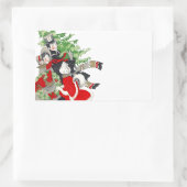 Rectangulaire Sticker Vintage Victorian Christmas Tree Tradition (Sac)
