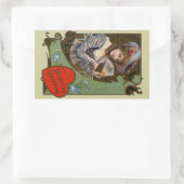 Rectangulaire Sticker Vintage Victorian Valentine Lady Mode (Sac)