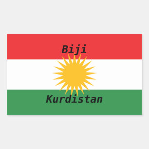 Rectangulaire sticker vive le  Kurdistan