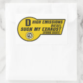 Rectangulaire Sticker VUS Diesel (Jaune) 4 pack (Sac)