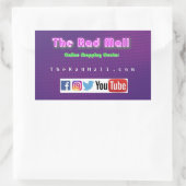 Rectangulaire Sticker "Website" du centre commercial Rad (Sac)