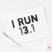 Rectangulaire Sticker White I Run 13.1 (Enveloppe)