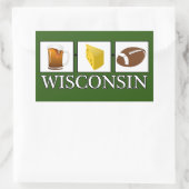 Rectangulaire Sticker Wisconsin au fromage à bière (Sac)