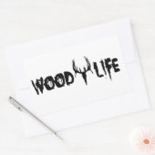 Rectangulaire Sticker Wood Life (Enveloppe)