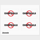 Rectangulaire Stop Chemtrails Sticker (Feuille)