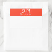 Rectangulaire Sup Hello Nom Balise Sticker Badge Mon nom est (Sac)