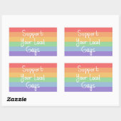 Rectangulaire Support de votre sticker Gays local (Feuille)