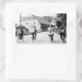 Rectangulaire Support Sticker Live Local Music (Sac)