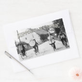 Rectangulaire Support Sticker Live Local Music (Enveloppe)