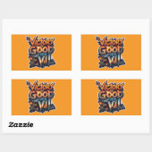 Rectangulaire Symbole de triomphe Dussehra 2025 - Sticker découp (Feuille)