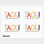 Rectangulaire TACHE ! Sticker couleur (Feuille)