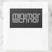 Rectangulaire Techno minimal - Sticker (Sac)