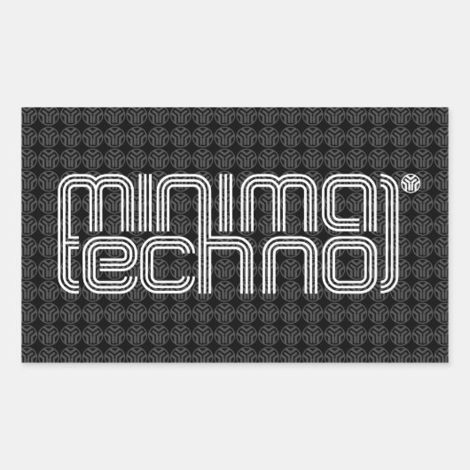 Rectangulaire Techno minimal - Sticker (Devant)