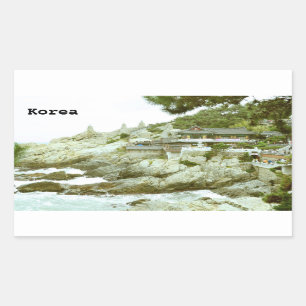 Rectangulaire Temple Dragon à Busan, Sticker SK