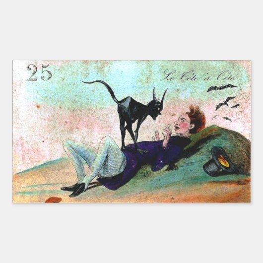 Rectangulaire Tete A Tete Sticker (Devant)