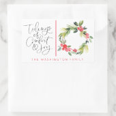 Rectangulaire Tidings of Joy Noël Sticker de voeux (Sac)