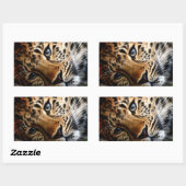 Rectangulaire Tigre 3 - Sticker (Feuille)