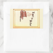 Rectangulaire Time to Relax yellow Rectangular Sticker Label (Sac)