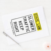 Rectangulaire Trafic lent Conserver Sticker droit (Enveloppe)