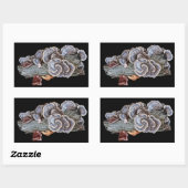 Rectangulaire Trametes versicolor Turc Sticker (Feuille)