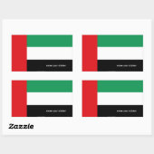 Rectangulaire UAE United Arab Emirates flag sticker (Feuille)
