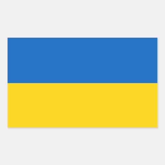 Rectangulaire Ukraine* Sticker pour drapeau (Devant)